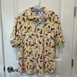 TOMMY BAHAMA The Veracruz Cay Sz XL Camp Shirt Short Sleeve Tiki Hawaiian